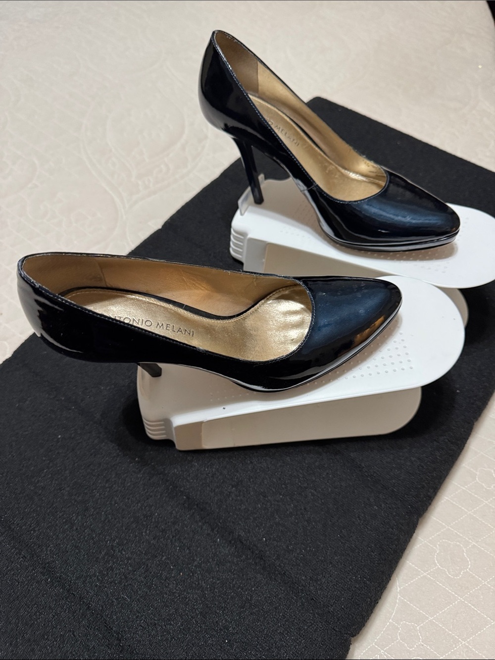 Antonio Melani Blue Patent Leather Pointed-Toe Pumps